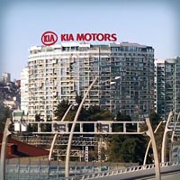 Визуализация рекламной крышной установки KIA MOTORS